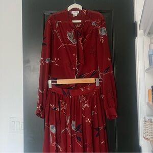 Vintage Diane Rich Skirt & Blouse Set